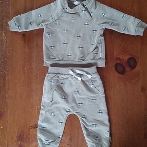 Petit Lem Green Airplanes Set - Firsts Label